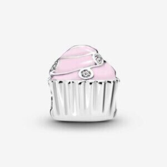 Pandora Pink Cupcake Charm,Perfect Condition - Picture 2 of 4